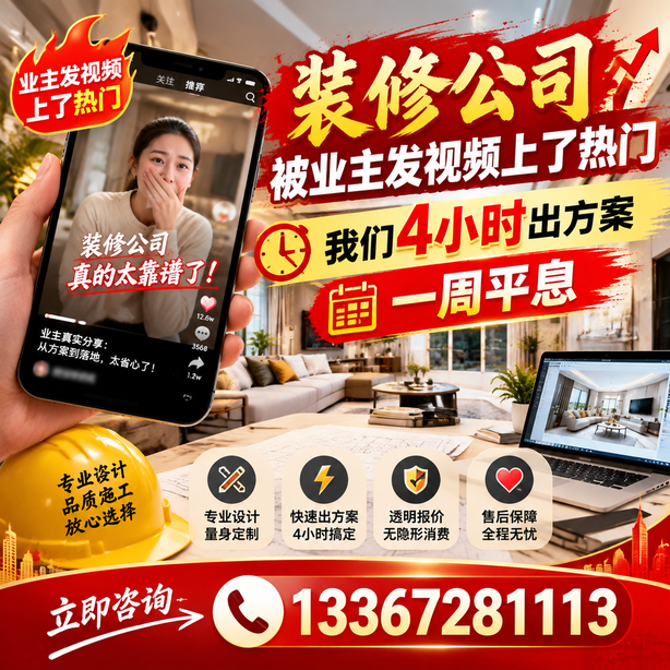 崇左抖音舆情合规处置:装修公司被业主发视频上了热门,我们四小时响应,一周平息